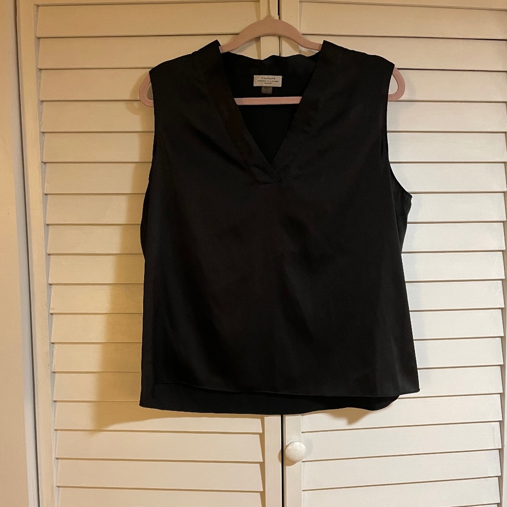 Silk V-Neck Sleeveless top